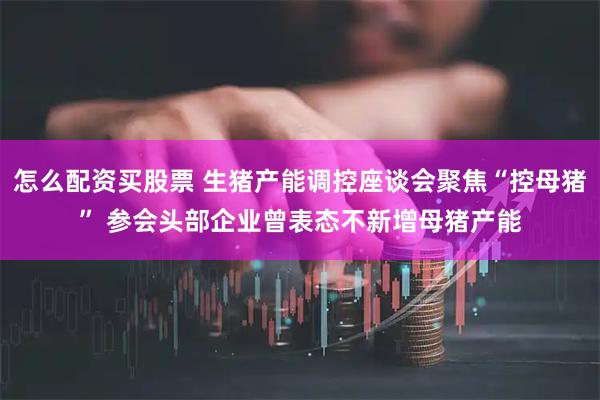 怎么配资买股票 生猪产能调控座谈会聚焦“控母猪” 参会头部企业曾表态不新增母猪产能